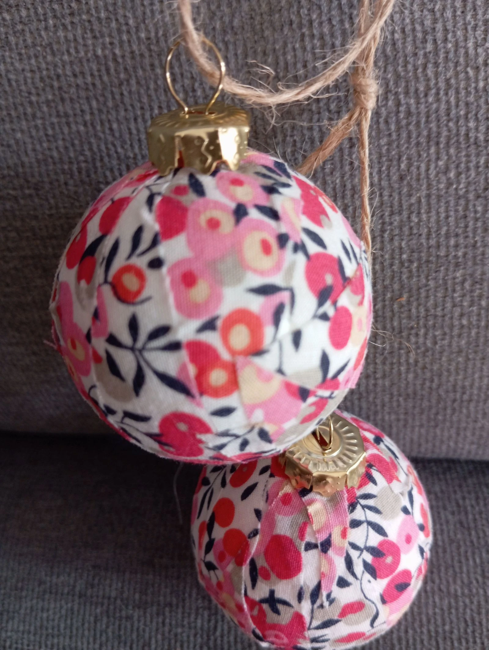 Two small liberty Christmas baubles – photo 5